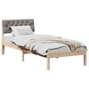 vidaXL Bettgestell Braun und Taupe 75 x 190 cm Massivholz Kiefer