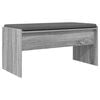 vidaXL Flurbank mit Kissen Graues Sonoma 83 x 38 x 40 cm