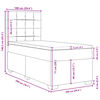vidaXL Boxspringbett mit Matratze Blau 100x200 cm Stoff