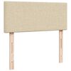 vidaXL Boxspringbett mit Matratze Creme 120x200 cm Stoff