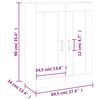 vidaXL Wandschrank Wei&szlig; 69,5x34x90 cm