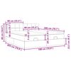 vidaXL Ottoman-Bett mit Matratzen Blau 180x200 cm Stoff