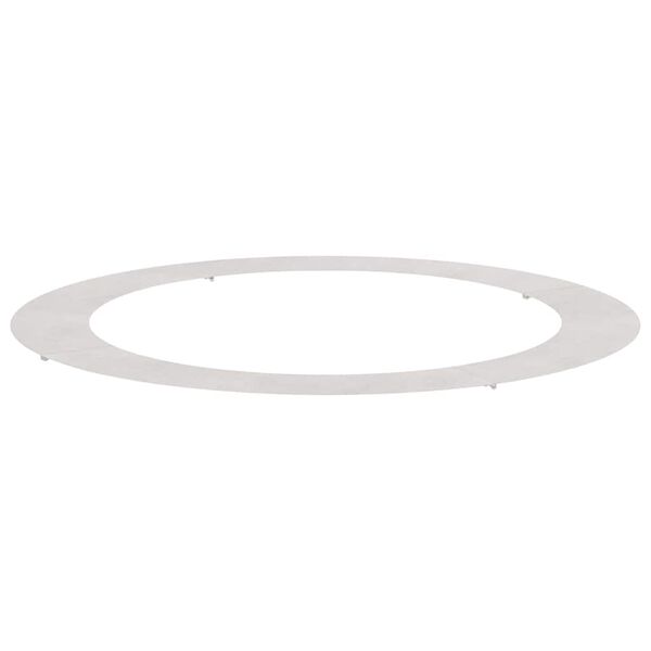 vidaXL geeignet f&uuml;r flachen Baumring Silber &Oslash;90 / 120 cm Edelstahl