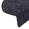 vidaXL Stufenmatten Selbstklebend 20 Stk. 65x21x4 cm Schwarz Halbrund Gro&szlig;