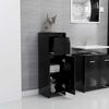 vidaXL Badezimmerschrank Schwarz 30x30x95 cm Holzwerkstoff