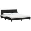 vidaXL Bett mit Matratze "Hanko" Schwarz 180x200 cm Stoff