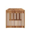 vidaXL Garten-Beistelltisch Braun 70 x 37,5 x 35,5 cm Massivholz Teak