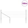 vidaXL Zaunpfosten Silber 100 x 0,4 m (13 mm Maschenweite) Stahl