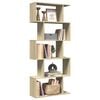 vidaXL Raumteiler-B&uuml;cherregal 5 Etagen Sonoma-Eiche 70x24x161 cm