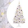 vidaXL K&uuml;nstlicher Weihnachtsbaum 180 cm PVC und Stahl Wei&szlig;