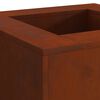 vidaXL Feuerstelle Braun 60 x 60 x 30 cm Wetterfeststahl