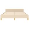 vidaXL Bettgestell ohne Matratze Creme 140x190 cm Stoff