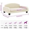 vidaXL Hundebett Creme 70x45x30 cm Kunstleder