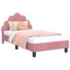 vidaXL Kinderbettgestell mit Kopfteil Rosa 80 x 160 cm Samt