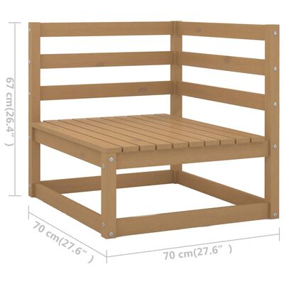 vidaXL 9-tlg. Garten-Lounge-Set mit Kissen Massivholz Kiefer