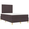 vidaXL Boxspringbett mit Matratze Dunkelbraun 120 x 190 cm Stoff