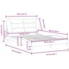 vidaXL Bettgestell ohne Matratze "Hvar" Dunkelgrau 120x200 cm Stoff