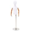 vidaXL Verstellbares 120-157 cm Mannequin mit Basis Unisex PP Wei&szlig;