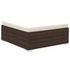 vidaXL 6-tlg. Garten-Lounge-Set mit Auflagen Poly Rattan Braun