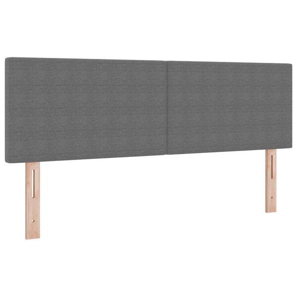 vidaXL LED Kopfteil mit LED-Lichtleisten Hellgrau 144 cm Polyester