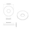 vidaXL geeignet f&uuml;r Flachscheiben 2 pcs Schwarz &empty;15 x 3 mm