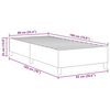 vidaXL Plattformbettgestell Dunkelgrau 90 x 190 cm Stoff