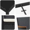 vidaXL Garten Essgruppe mit Kissen 7 pcs Schwarz Poly-Rattan