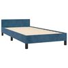 vidaXL Bettgestell ohne Matratze Dunkelblau 90x200 cm Samt