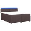 vidaXL Boxspringbett mit Matratze und LED Dunkelbraun 200 x 200 cm
