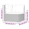 vidaXL 7-tlg. Garten-Lounge-Set mit Kissen Schwarz Poly Rattan