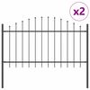 vidaXL Gartenzaun WOERDEN 2 stk. 170 x 140 cm Grau