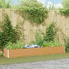 vidaXL Hochbeet Hellbraun 290 x 50 x 36 cm Verzinkter Stahl