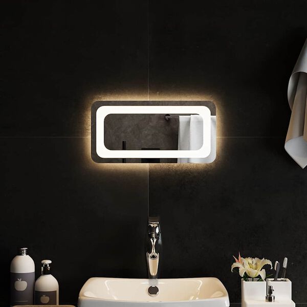 vidaXL LED-Badspiegel 40x20 cm
