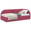 vidaXL Eckbettgestell Weinrot 90 x 190 cm Samt