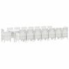 vidaXL Garten-Esszimmergarnitur mit Kissen mit Kissen 17 pcs Wei&szlig; PP