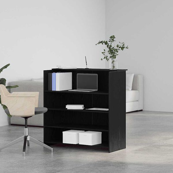 vidaXL Empfangstresen Schwarze Eiche 100 x 50 x 103,5 cm Holzwerkstoff