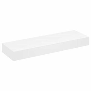vidaXL Wandregal mit Schublade MDF Wei&szlig;