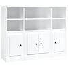 vidaXL Highboards 3 Stk. Wei&szlig; Holzwerkstoff