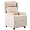 vidaXL Liegestuhl Creme Polyester