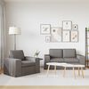 vidaXL Sofa 120cm 2 pcs Taupe Metall