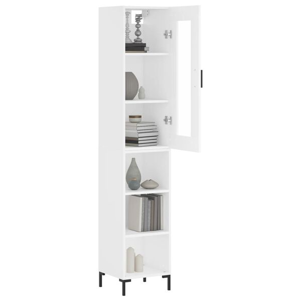 vidaXL Highboard Wei&szlig; 34,5x34x180 cm Holzwerkstoff