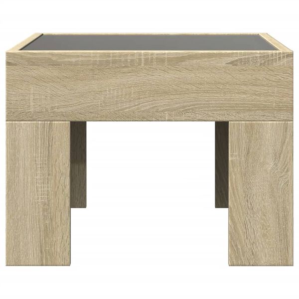 vidaXL Nachttisch mit Infinity-LED Sonoma-Eiche 40x40x30 cm