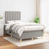vidaXL Boxspringbett mit Matratze Hellgrau 120x190 cm Stoff