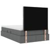vidaXL Bett mit Stauraum und LED Dunkelgrau 120 x 200 cm Polyester
