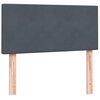 vidaXL Boxspringbett mit Matratze Dunkelgrau 80x220 cm Samt