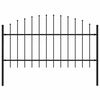 vidaXL Gartenzaun Woerden mit Speerspitze Stahl 170 x 125 cm Schwarz
