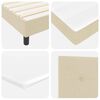 vidaXL Boxspringbett mit Matratze Creme 140 x 190 cm Stoff