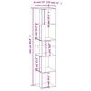vidaXL Eckregal Grau Sonoma 33x33x164,5 cm Holzwerkstoff