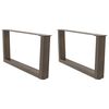 vidaXL Couchtischbeine V-Form 2 St&uuml;ck Naturstahl 70x(30-31,3) cm Stahl