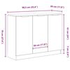 vidaXL Sideboard Schwarz Eichen-Optik 90,5 x 30 x 70 cm Holzwerkstoff